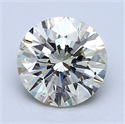 2.27 Carats, Round Diamond with Excellent Cut, K Color, SI1 Clarity and Certified by EGL