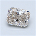 1.09 Carats, Radiant Diamond with  Cut, K Color, SI2 Clarity and Certified by GIA