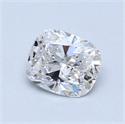 0.55 Carats, Cushion Diamond with  Cut, D Color, SI2 Clarity and Certified by EGL