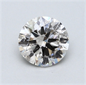 0.90 Carats, Round Diamond with Excellent Cut, F Color, SI2 Clarity and Certified by EGL
