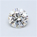 0.50 quilates, Redondo Diamante , Color J, claridad VVS2 y certificado por GIA