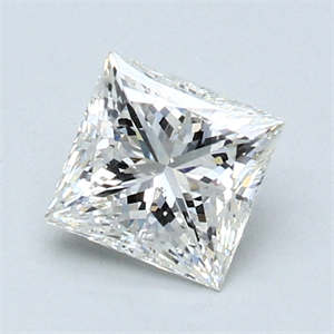 Picture of 0.98 Carats, Princess Diamond with  Cut, I Color, SI1 Clarity and Certified by GIA