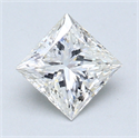 0.90 Carats, Princess Diamond with  Cut, G Color, VS1 Clarity and Certified by GIA