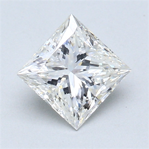 Picture of 0.90 Carats, Princess Diamond with  Cut, G Color, VS1 Clarity and Certified by GIA