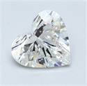 1.32 Carats, Heart Diamond with  Cut, H Color, SI1 Clarity and Certified by GIA