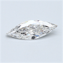 0.72 Carats, Marquise Diamond with  Cut, D Color, SI2 Clarity and Certified by GIA