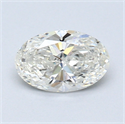 0.70 Carats, Oval Diamond with  Cut, I Color, SI1 Clarity and Certified by GIA