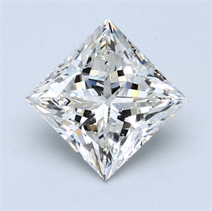 Picture of 2.02 Carats, Princess Diamond with  Cut, H Color, SI1 Clarity and Certified by GIA