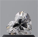 Natural Diamond 0.41 Carats, Heart with  Cut, D Color, VVS2 Clarity and Certified by GIA