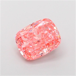 Picture of Lab Grown Diamond 3.03 Carats, CUSHION MODIFIED with  Cut, Fancy Vivid Pink Color, VS1 Clarity and Certified by IGI