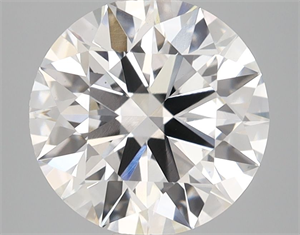 Picture of Lab Grown Diamond 3.07 Carats, Round with Excellent Cut, E Color, VS2 Clarity and Certified by GIA