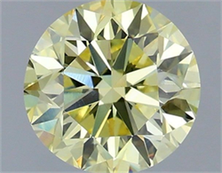 Picture of Lab Grown Diamond 1.46 Carats, Round with Very Good Cut, Fancy Intense Yellow Color, VS1 Clarity and Certified by IGI