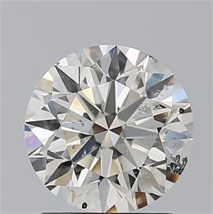 Picture of Natural Diamond 1.62 Carats, Round with Excellent Cut, K Color, I1 Clarity and Certified by GIA