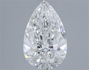 Picture of Natural Diamond 3.52 Carats, Pear with  Cut, E Color, VVS1 Clarity and Certified by GIA