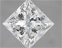 Natural Diamond 0.60 Carats, Princess with  Cut, G Color, VVS2 Clarity and Certified by IGI