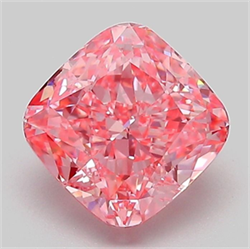 Picture of Lab Grown Diamond 2.10 Carats, CUSHION MODIFIED with  Cut, Fancy Vivid Pink Color, VS1 Clarity and Certified by IGI