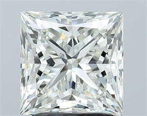 Foto Diamante Natural 2.25 quilates, Princesa , Color J, claridad SI1 y certificado GIA de