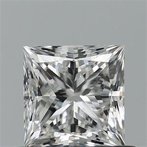 Picture of Natural Diamond 0.76 Carats, Princess with  Cut, E Color, VS2 Clarity and Certified by GIA
