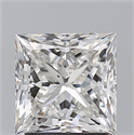 Natural Diamond 2.21 Carats, Princess with  Cut, H Color, SI1 Clarity and Certified by GIA
