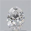 Natural Diamond 0.50 Carats, Oval with  Cut, D Color, VVS2 Clarity and Certified by GIA