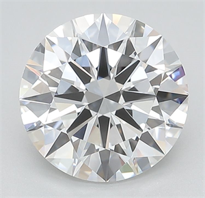 Picture of Lab Grown Diamond 2.50 Carats, Round with Excellent Cut, D Color, VVS1 Clarity and Certified by IGI