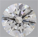 Lab Grown Diamond 4.08 Carats, Round with Ideal Cut, E Color, VVS2 Clarity and Certified by IGI