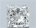 Natural Diamond 1.03 Carats, Princess with  Cut, I Color, VS1 Clarity and Certified by GIA