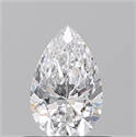 Natural Diamond 0.50 Carats, Pear with  Cut, D Color, VVS2 Clarity and Certified by GIA
