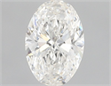 Natural Diamond 0.56 Carats, Oval with  Cut, G Color, SI2 Clarity and Certified by GIA
