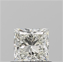 Natural Diamond 0.71 Carats, Princess with  Cut, J Color, VVS2 Clarity and Certified by GIA