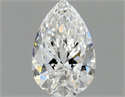 Natural Diamond 0.60 Carats, Pear with  Cut, D Color, VVS2 Clarity and Certified by GIA