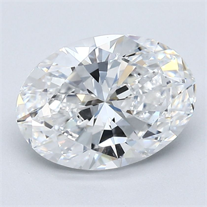 Picture of Natural Diamond 2.50 Carats, Oval with  Cut, E Color, SI1 Clarity and Certified by GIA