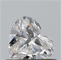 Natural Diamond 0.39 Carats, Heart with  Cut, F Color, VVS2 Clarity and Certified by GIA