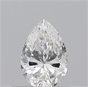 Natural Diamond 0.50 Carats, Pear with  Cut, D Color, VVS2 Clarity and Certified by GIA