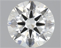 Natural Diamond 0.71 Carats, Round with Excellent Cut, H Color, IF Clarity and Certified by IGI