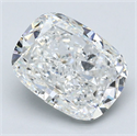 Natural Diamond 4.05 Carats, Cushion with  Cut, F Color, SI2 Clarity and Certified by GIA
