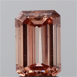 Picture of Lab Grown Diamond 1.83 Carats, Emerald with  Cut, Fancy Brown Color, VS2 Clarity and Certified by IGI