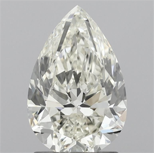 Picture of Natural Diamond 1.50 Carats, Pear with  Cut, I Color, VVS1 Clarity and Certified by IGI