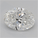 Natural Diamond 1.20 Carats, Oval with  Cut, F Color, SI2 Clarity and Certified by GIA