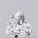 Natural Diamond 0.18 Carats, Heart with  Cut, D Color, SI1 Clarity and Certified by GIA