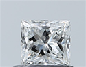 Natural Diamond 0.50 Carats, Princess with  Cut, F Color, VVS1 Clarity and Certified by GIA