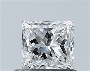 Picture of Natural Diamond 0.50 Carats, Princess with  Cut, F Color, VVS1 Clarity and Certified by GIA