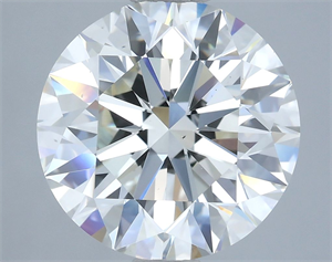 Picture of Natural Diamond 3.01 Carats, Round with Excellent Cut, I Color, VS2 Clarity and Certified by IGI