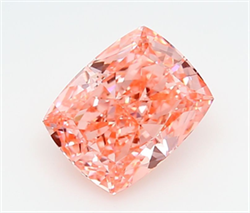 Picture of Lab Grown Diamond 2.10 Carats, CUSHION MODIFIED with  Cut, Fancy Vivid Pink Color, VVS2 Clarity and Certified by IGI