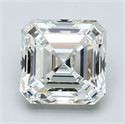 Natural Diamond 2.03 Carats, Asscher with  Cut, J Color, VVS1 Clarity and Certified by GIA