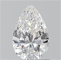 Diamante Natural 0.90 quilates, De pera , Color D, claridad SI1 y certificado GIA