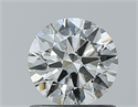 Natural Diamond 0.71 Carats, Round with Excellent Cut, H Color, SI1 Clarity and Certified by GIA