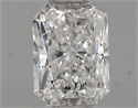 Natural Diamond 0.52 Carats, Radiant with  Cut, F Color, SI2 Clarity and Certified by IGI