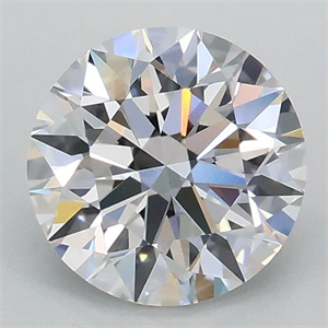 Picture of Lab Grown Diamond 1.04 Carats, Round with Ideal Cut, D Color, VVS2 Clarity and Certified by IGI
