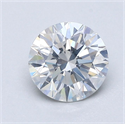 Natural Diamond 1.01 Carats, Round with Excellent Cut, F Color, I1 Clarity and Certified by GIA